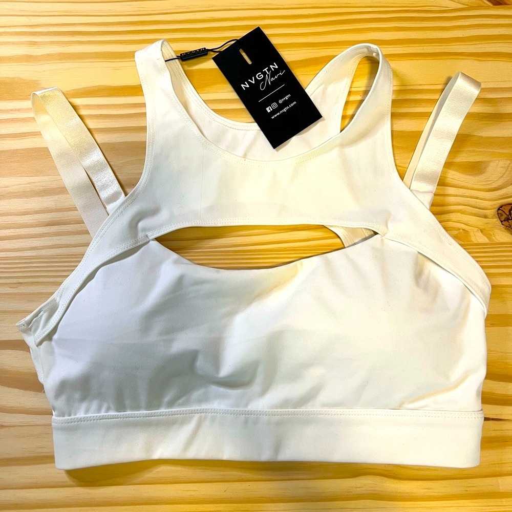 Women’s NVGTN White Apex Bra XL